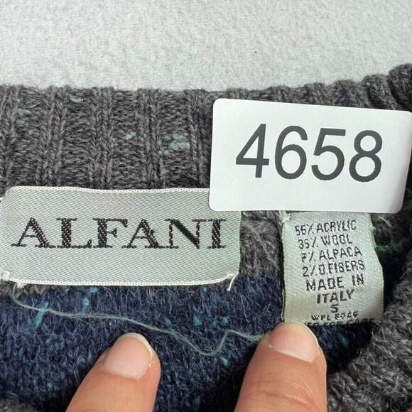 Alfani Sweater Mens S 3D Knit Textured Cosby Biggie 90s Hip Hop Coogi Style - Picture 9 of 12